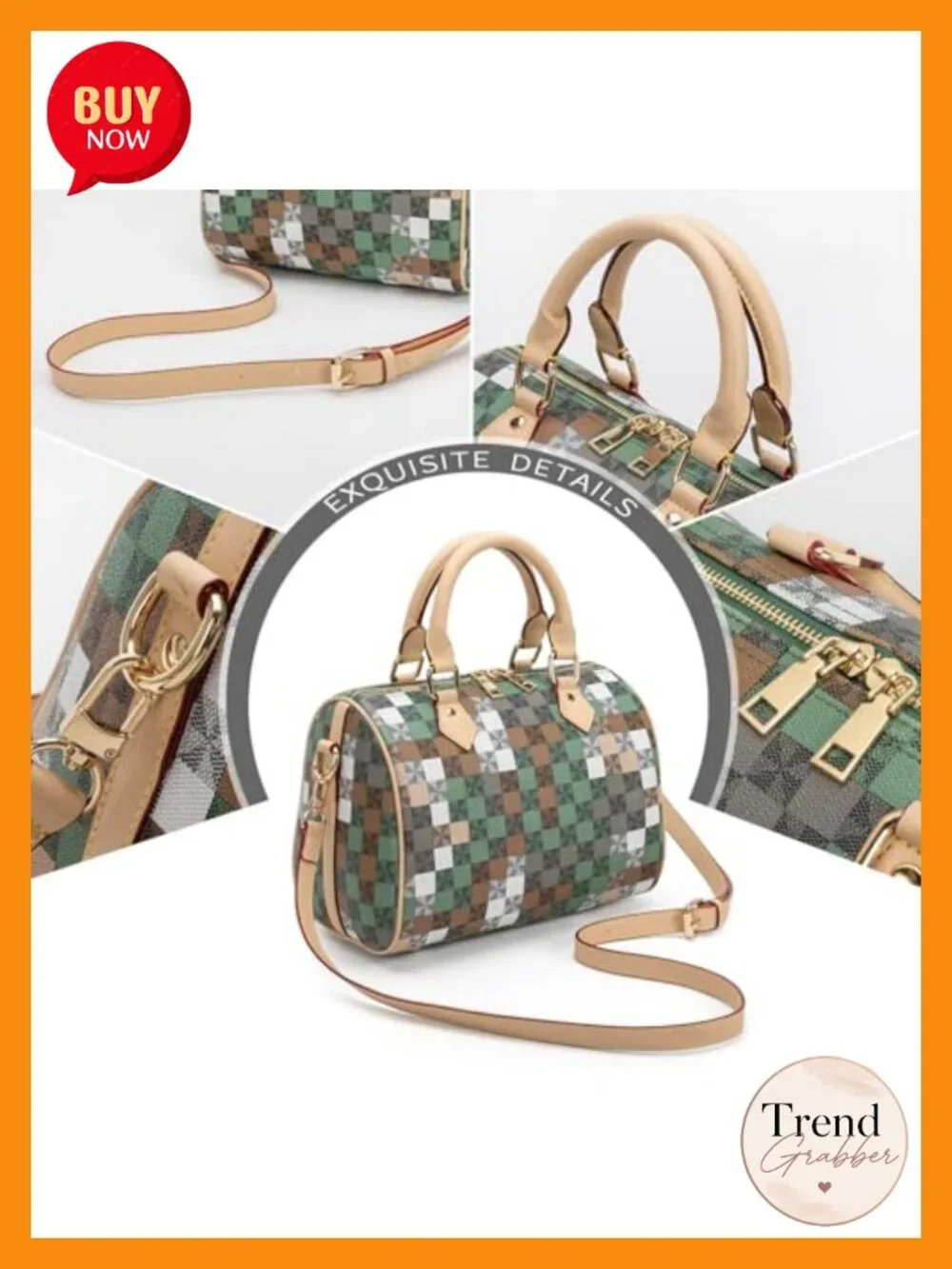Large Satchel Handbag Crossbody Purse with Adjustable Strap